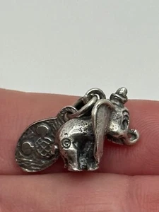 Vintage Walt Disney Produktion Dumbo Elefant Sterlingsilber Charm - Bild 1 von 9