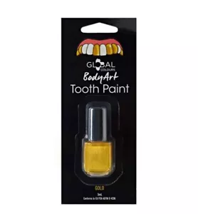 Gold - Tooth Paint | Global Colours BodyArt 5ml Special FX Makeup Halloween - Picture 1 of 1