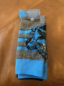 Harry Potter Ravenclaw Crew Socks Men's 2 Pair NEW by Bioworld Grey - Picture 1 of 7