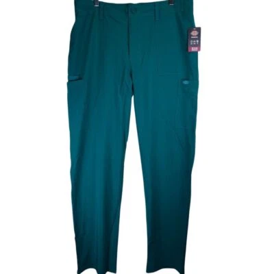 Nuevo con etiquetas Pantalones Médicos Dickies Para Hombres EDS Grandes Altos Verdes Médicos Enfermería Carga Bolsillos Foto 1 de 4