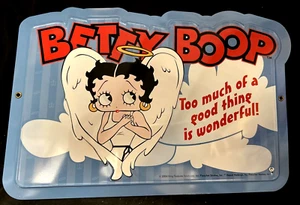 Letrero de hojalata Betty Boop Angel en relieve ¡Demasiado de algo bueno es maravilloso! NOS - Imagen 1 de 10