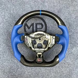 Blue Leather Carbon Fiber Steering Wheel Fit For Nissan 370Z Z34 QX70 FX50 2009+ - Bild 1 von 6