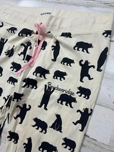 Little Blue House Breckenridge Damen XL PJ Pyjamahose schwarz Bären auf Natur - Bild 1 von 6