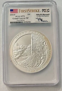 2010-P Mercanti First Strike Grand Canyon PCGS SP70 NP 5 oz Silver ATB pop 79 - Picture 1 of 5