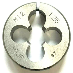 OSG M12 X 1.25 X 1-1/2" OD HIGH SPEED STEEL ROUND ADJUSTABLE DIE #46154 - Picture 1 of 10