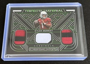 2022 Panini Obsidian Kyler Murray Trifecta Material Electric Etch Green 12/50 - Picture 1 of 2