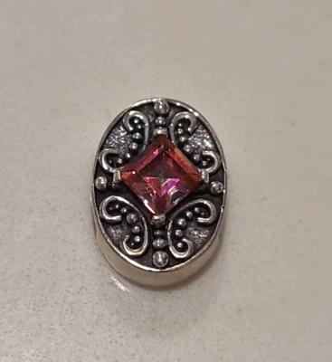 NUEVO Lori Bonn BONN BONS "UNDER MY SPELL" Plata Esterlina Dije Deslizante TOPACIO Foto 1 de 4