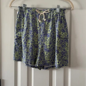 Love Glam Girl Girls Blue and Green Floral Print Shorts Size Large L New No Tag - Picture 1 of 11