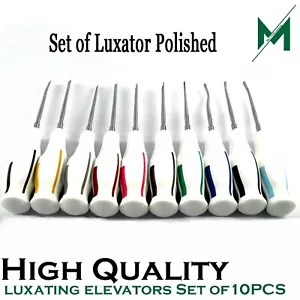 10 Pcs white Dental Root Elevators Oral Surgery PDL Luxating Tooth loosening - Picture 1 of 11