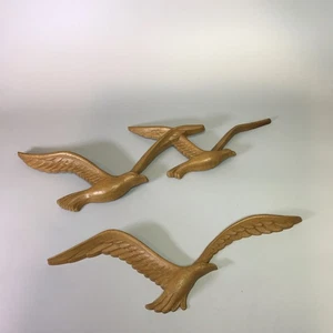 Vintage MCM 2-piece Homco Seagulls Birds in Flight Wall Art Décor Plastic - Picture 1 of 13