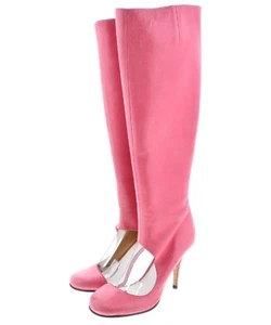 MAISON MARGIELA Boots Women's Size 37 Pink Leather - Picture 1 of 8