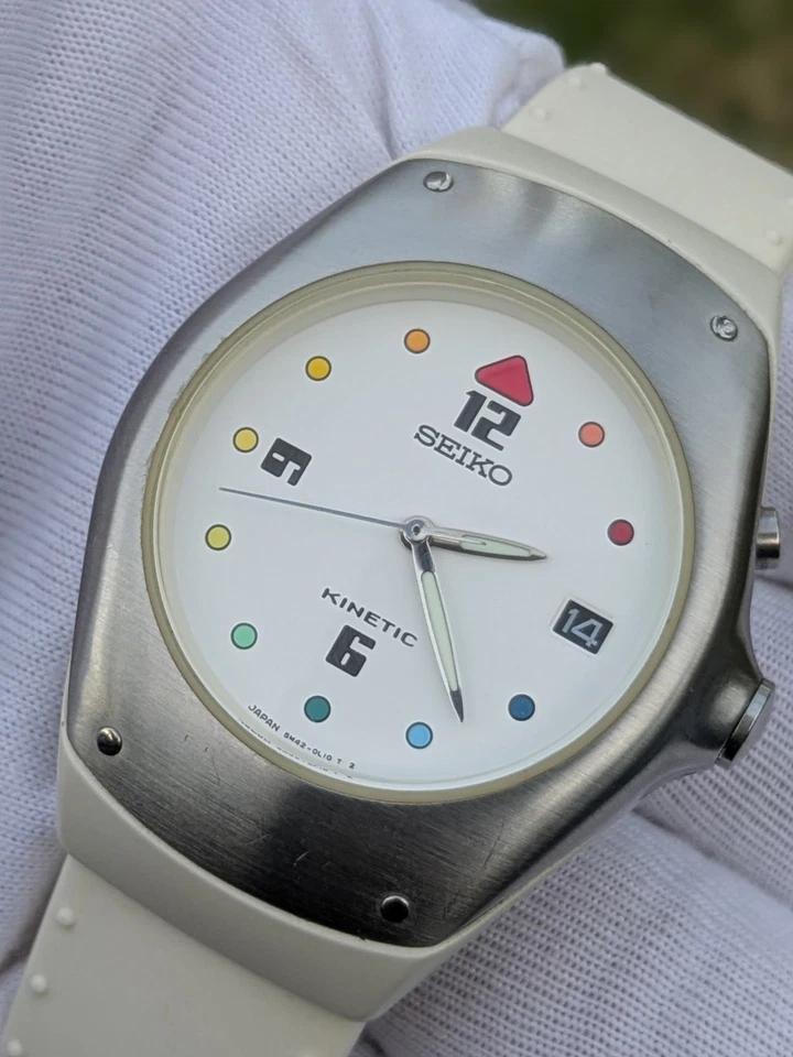 Reloj de cuarzo automático Seiko Kinetic 5M42-0HOO Japón Foto 1 de 4