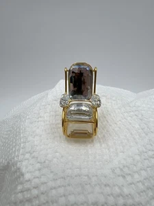 Sedia a dondolo statuina cristallo miniatura Swarovski vintage, marcata, altezza 1,25" - Foto 1 di 8