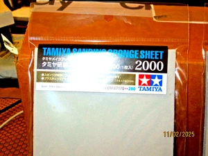 Tamiya Sanding Sponge Sheet 2000 TAM87170 and 3000 TAM87171 - Picture 1 of 2