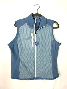 NWT Ralph Lauren RLX Performance full zip Wicking Golf Vest Blue Women's size L - Picture 1 of 5