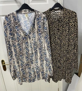 Kali Fashion Women’s Oversized Animal Print Shirt Bundle - UK Size 24 - Picture 1 of 20
