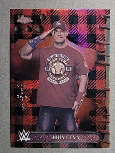 2025 Topps Chrome Cactus Jack WWE John Cena Red & Black Plaid - Picture 1 of 2