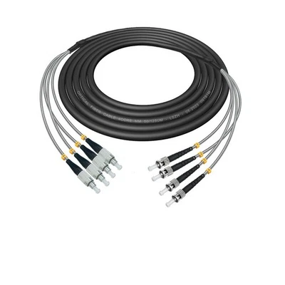 1M~20M 4 Strand MM OM3 7mm Fiber Optic Outdoor Cable with FC/SC/ST/LC Connector - Image 1 of 4