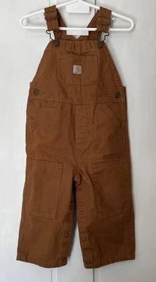 Комбинезон Carhartt для малышей ясельного возраста 18 месяцев коричневый хлопок стирка утка двойное колено - Изображение 1 из 4