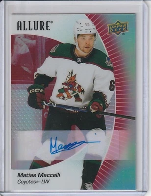 Matias Maccelli Coyotes 2023-24 Allure Upper Deck Red Rainbow Auto 83 - Image 1 of 2