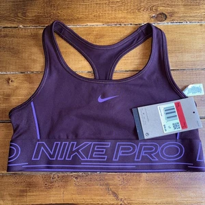 Nike Pro Sport Swoosh BH Mädchen Large lila Training Sport FZ5863-652 38 $ NEU - Bild 1 von 5