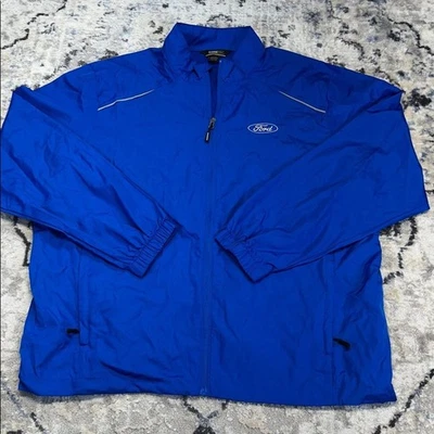Core 365 Ford Men’s Blue Windbreaker Jacket XL Lightweight Zip Up - Image 1 of 4