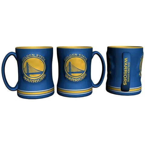 Golden State Warriors Coffee Mug - 14oz Sculpted [NEW] NBA Tea Microwave Cup Cover