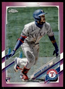 2021 Topps Chrome Pink Anderson Tejeda RC Texas Rangers #184 Parallel - Picture 1 of 2