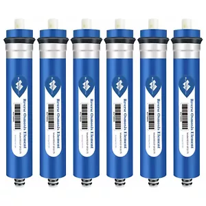 6 Pack 50/75 GPD RO Membrane Reverse Osmosis System Water Filter 1812 Cartridges - Picture 1 of 14