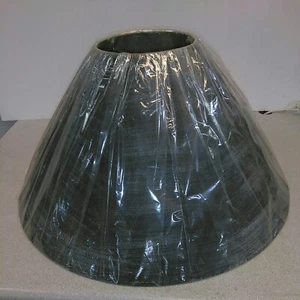 vintage lamp shade black glazed design (45a) - Picture 1 of 8