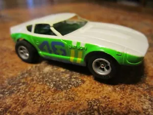 Aurora AFX Tyco HO Scale Vintage Slot Car Green White Bre Datsun 240Z #46 - Picture 1 of 6