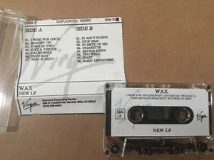 WAX NEW LP PROMO PRE RELEASE cassette tape 1993 VIRGIN RECORDS private PUNK ROCK - Picture 1 of 4