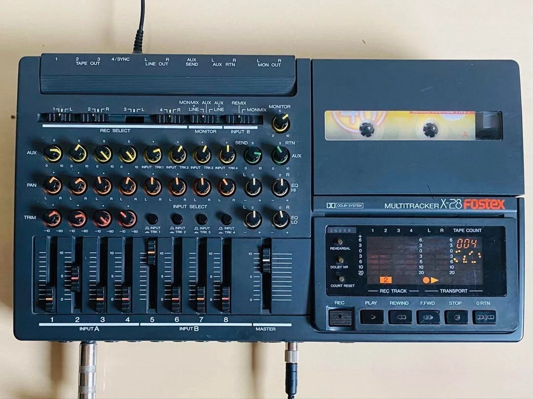 FOSTEX 380S レア ヴィンテージアナログ 4トラックカセットレコーダー Fostex Model 380S Multi Track Recorder Tested Serviced No