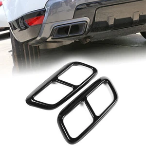 Black Exhaust Muffler Pipe Cover Trim For Land Rover Range Rover Sport 2018-2019 - Picture 1 of 7