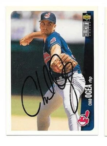 CHAD OGEA 1996 UPPER DECK AUTOGRAPHED SIGNED # 524 CLEVELAND INDIANS - Picture 1 of 1