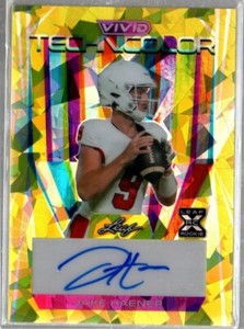 Jake Haener 2023 Leaf Vivid Technicolor Yellow Atomic Auto /10