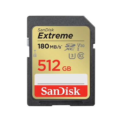 SanDisk 512GB Extreme SDXC UHS-I Memory Card - SDSDXVV-512G-GNCIN - Image 1 of 2