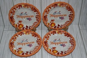 Pioneer Woman Woodland Whimsy Appetizer Plate Fall Happiness Thanksgiving Set (4 - Picture 1 of 9