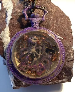 Steampunk Taschenuhr Gehäuse Anhänger 18" OOAK Altered Art Handmade USA 690 - Bild 1 von 7