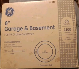 GE 8" Garage And Basement FC8 T9 Circline Cool White Bulb - Picture 1 of 2