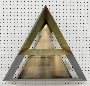 Curtis Jeré Postmodern Triangular 3-D Metal Copper Wall Sculpture - Picture 1 of 5