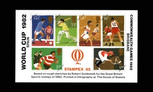 Weltmeisterschaft Fußball, 1982, Stampex Commonwealth Games, Versand/S, postfrisch, EXAS7Z-A - Bild 1 von 1