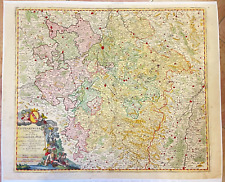 LORRAINE FRANCE 1720 JB HOMANN LARGE ANTIQUE MAP 18TH CENTURY
