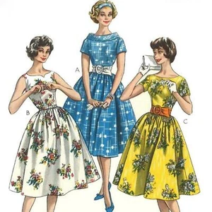 1950s Pattern, Rockabilly Swing Dress - 'Easy to Sew' - Multi-sizes - Picture 1 of 1