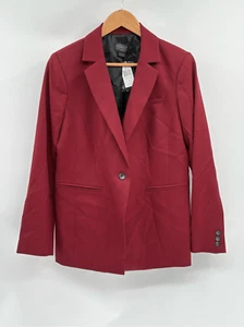 Pendleton Blazer Traje Chaqueta Mujer Talla 10 Rojo Lana Nuevo - Imagen 1 de 10