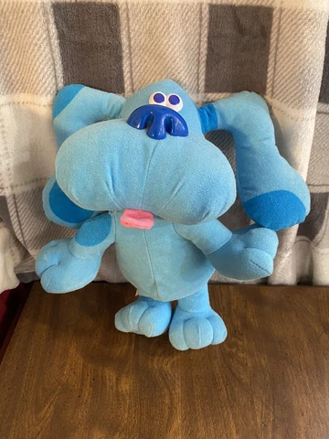 Vintage Blues Clues SING ALONG BLUE 12" Talking Plush 1997 Tyco Viacom Working Cover