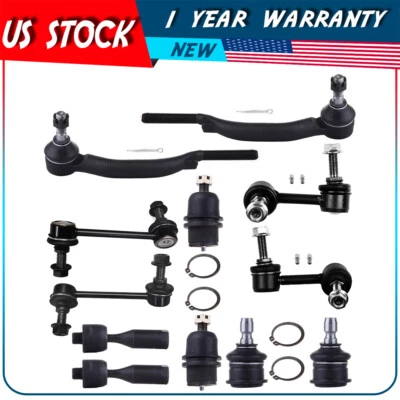 12x Complete Front + Rear Suspension Kit Tie Rod Ends For 2002-2003 GMC Envoy - Image 1 of 4