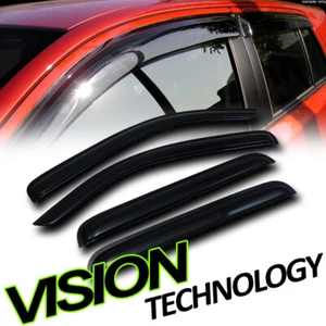 For 05-15 Tacoma 4D Double/Crew Rain/Wind Guard Shade Deflector Window Visors 4P - Picture 1 of 2