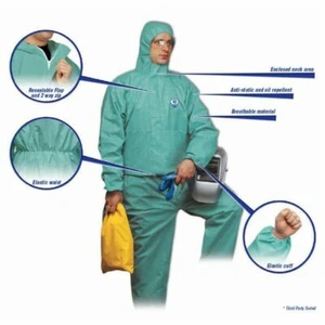 Copertina monouso resistente alla fiamma FSR con cappuccio 100% SMS polipropilene XXL - Foto 1 di 2