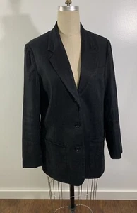 Eddie Bauer Vintage Blazer Jacket Linen Medium - Picture 1 of 10